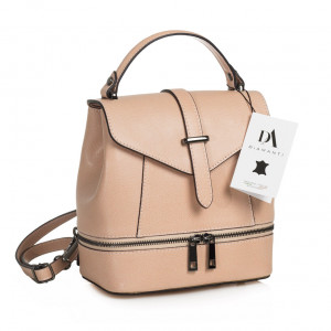 Rucsac dama din piele naturala DiAmanti Enna Rosa Scuro